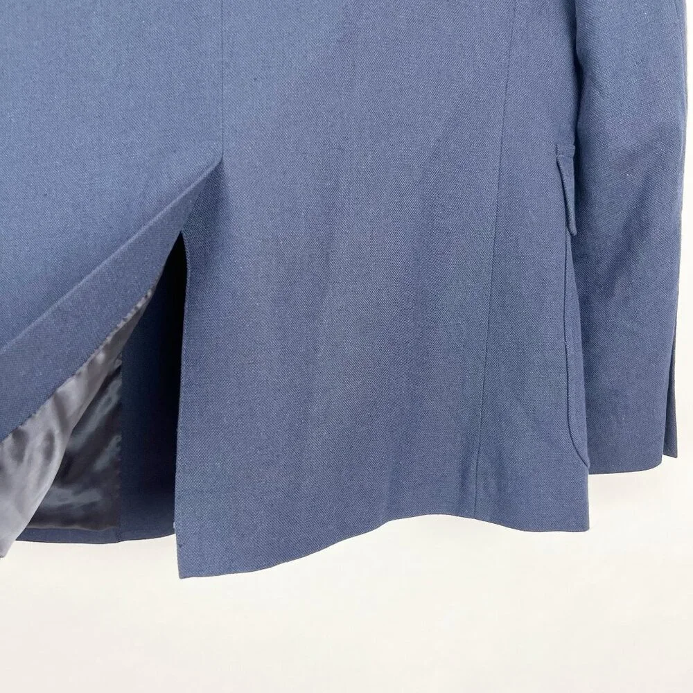 NWT Polo Ralph Lauren Linen Blazer Mens Size 40R Navy Blue Modern Fit Sport Coat